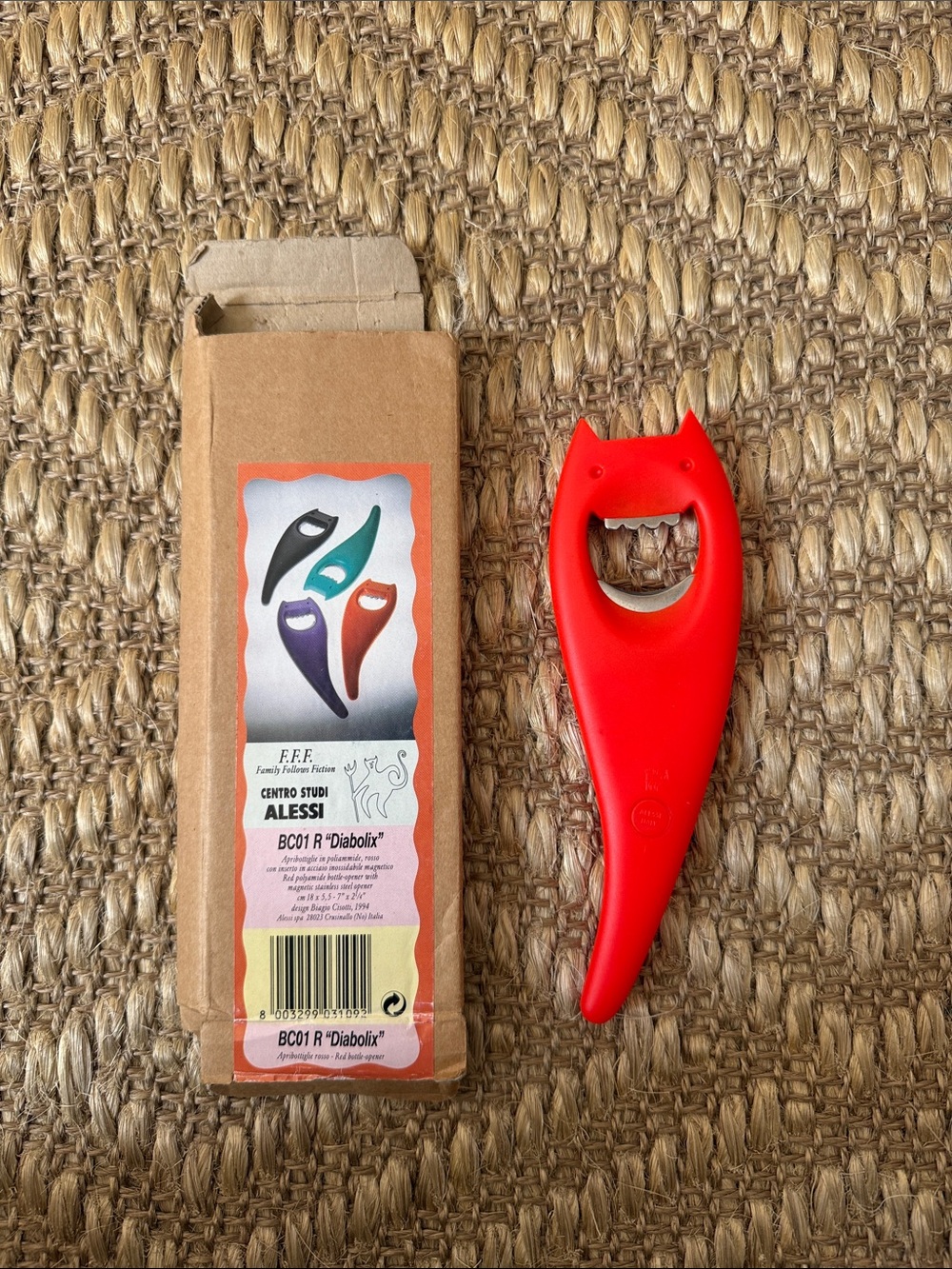 Alessi Diabolix Red Bottle Opener